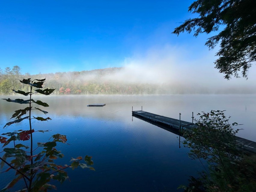 Private dock, view from property