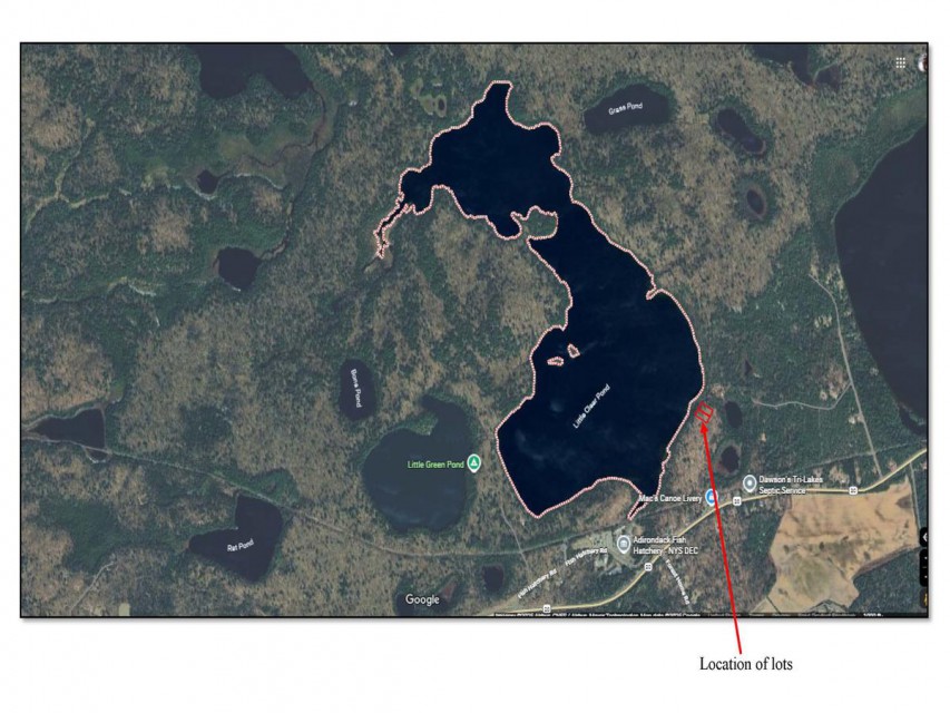 Satellite Map of lots & Little Clear
