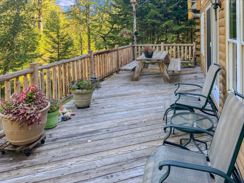 Large Deck overlooking Big Moose Lake