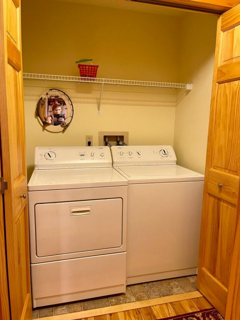 Yes we have a washer and dryer, plus detergent!        