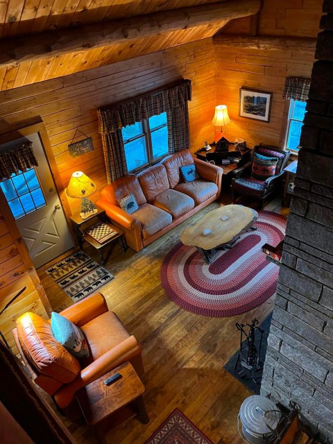 Living room view from loft