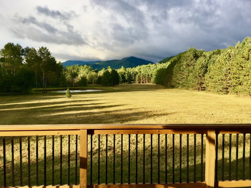 Quiet and relaxing morning on the spacious deck.