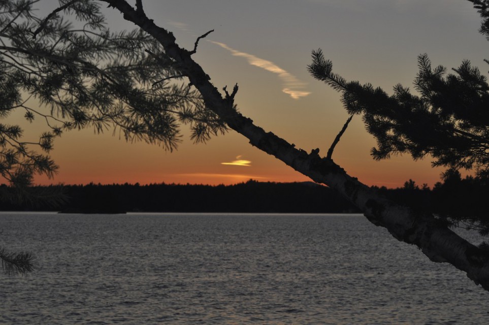 Upper Saranac Lake sunset