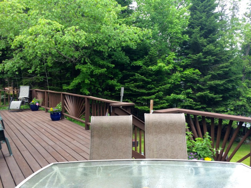 The upper deck is a great place to relax or dine.
