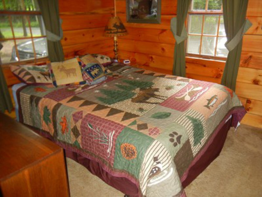 Downstairs bedroom #2 with queen-size bed