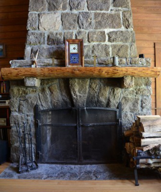 Living room fireplace