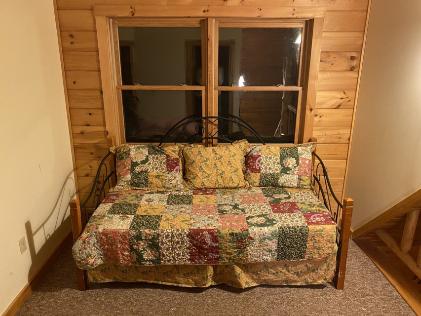 Daybed and trundle on second floor loft
