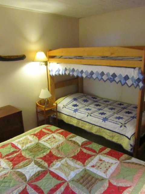 Solid wood bunk bed (in second room)