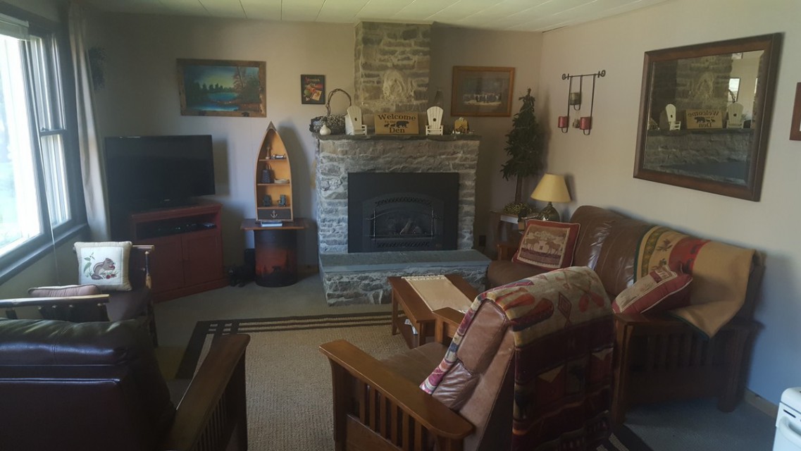 Living room with gas fireplace