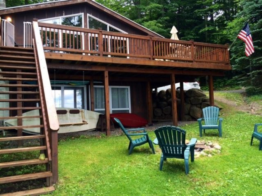 Fire pit and Deck view