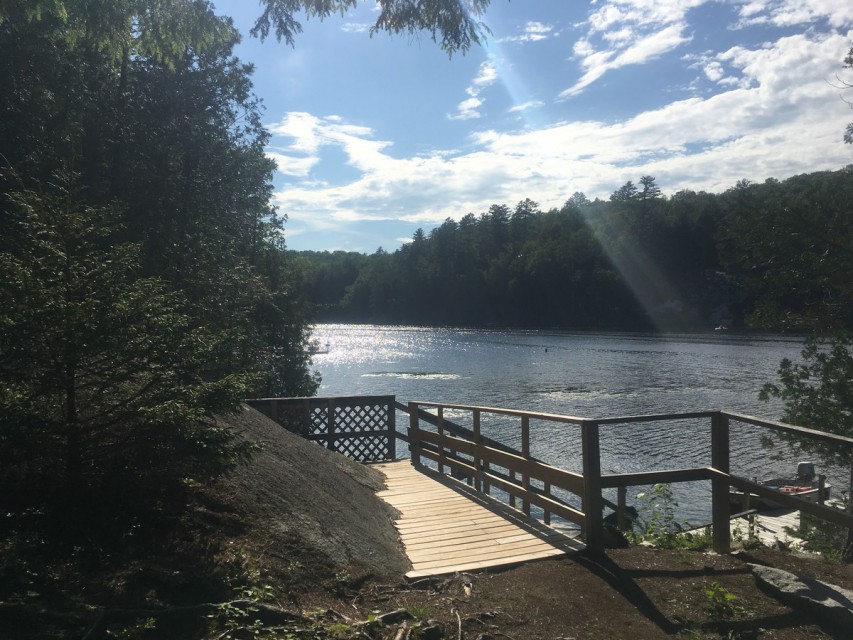 Looking upstream from dock