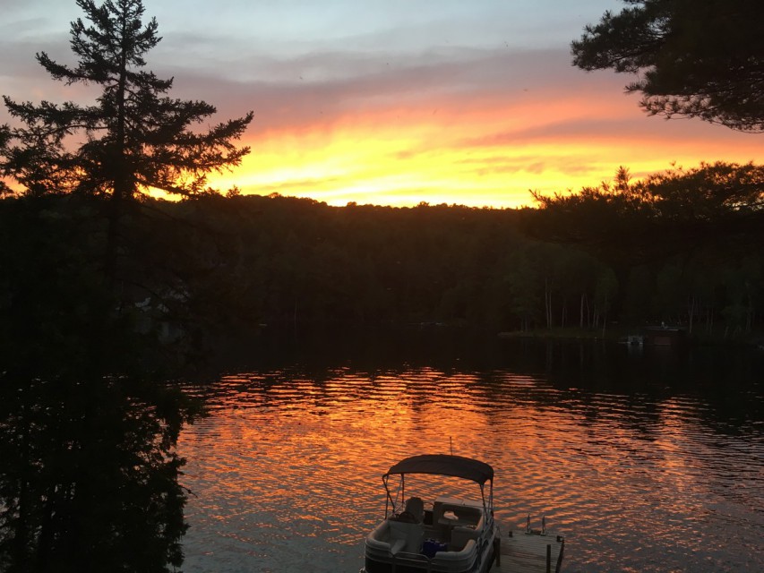 A pretty evening at camp