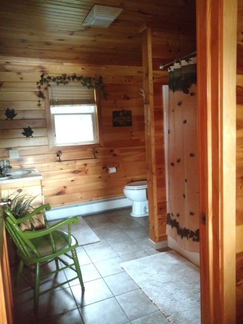 One of three large bathrooms.