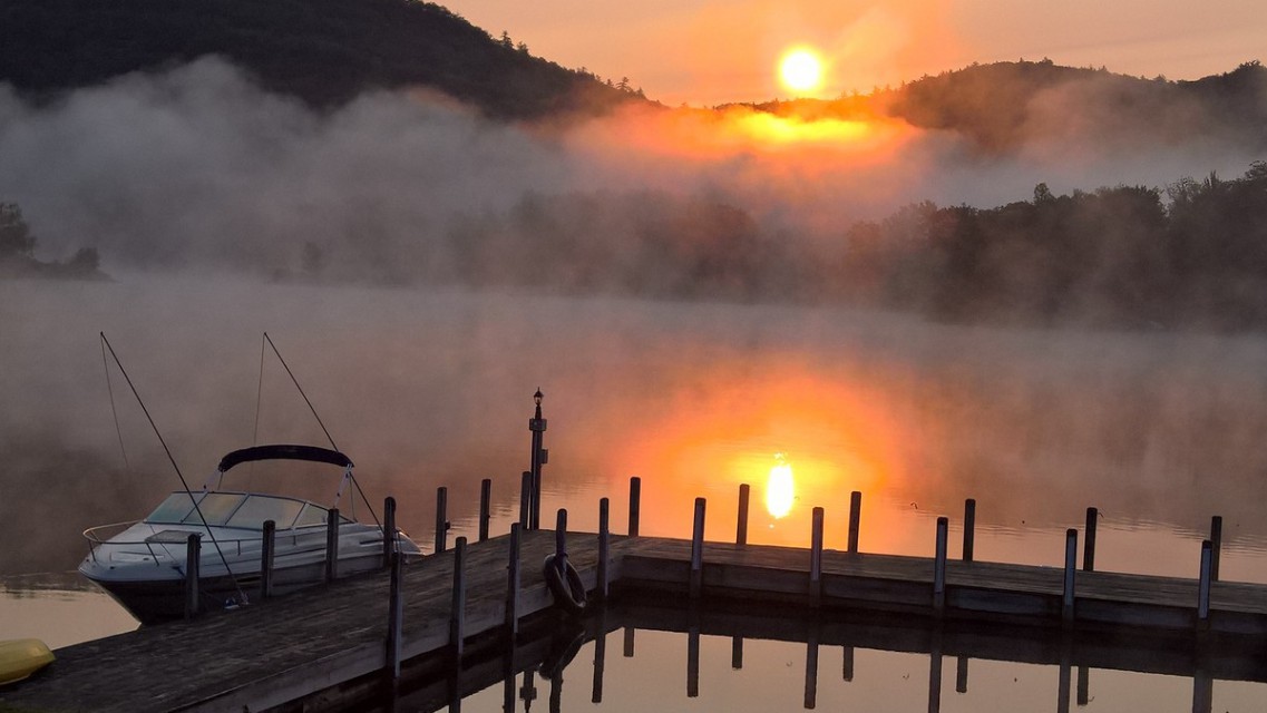 Boat Dock at sunrise