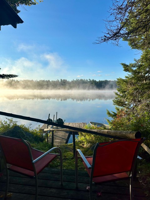 Wake to the call of loons at sunrise.