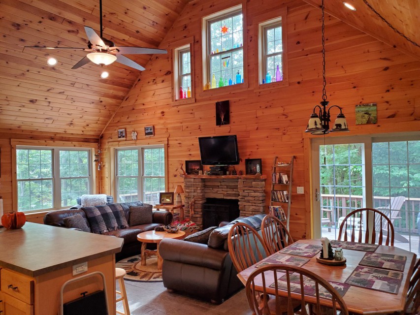 Great room from back of cabin)
