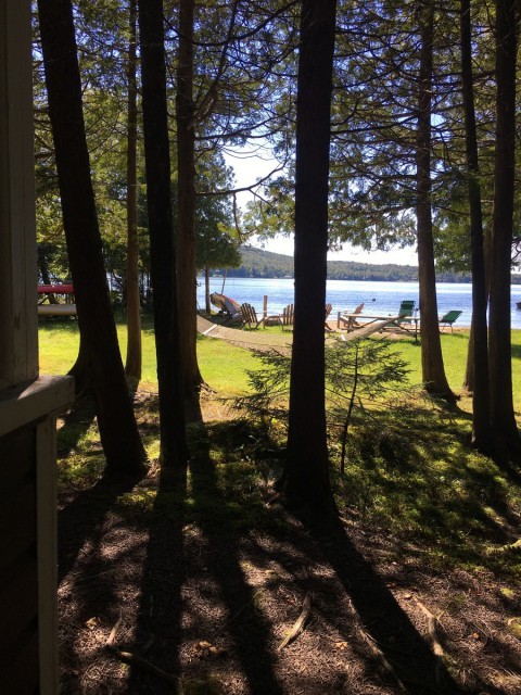 Photo taken from the corner of the front of the cottage
