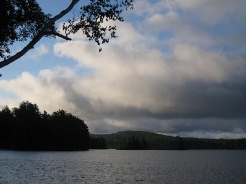 View from the dock looking east