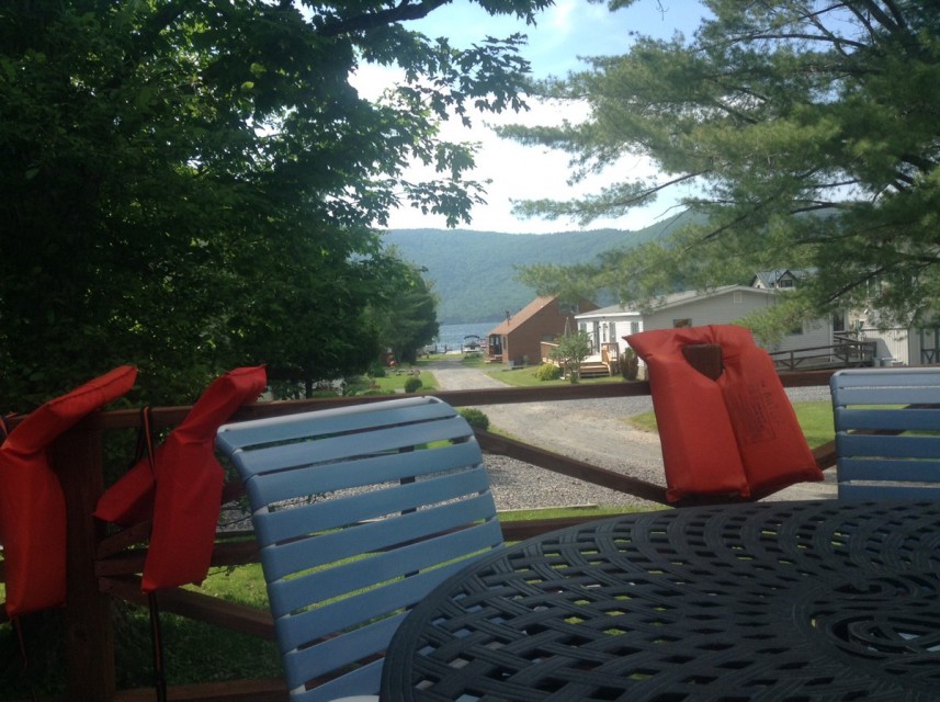 the deck, with a nice view of the Lake.