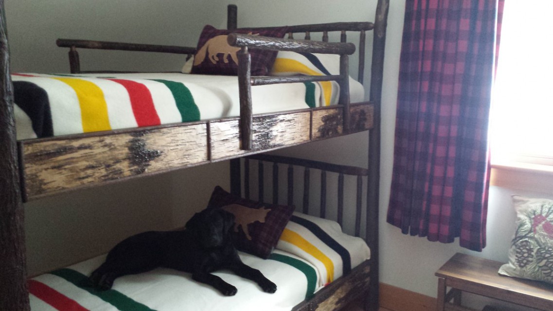 Adirondack-style bunkbeds