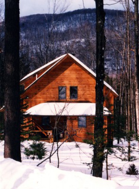 Front of house with winter view