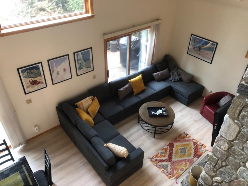 View from above of living room