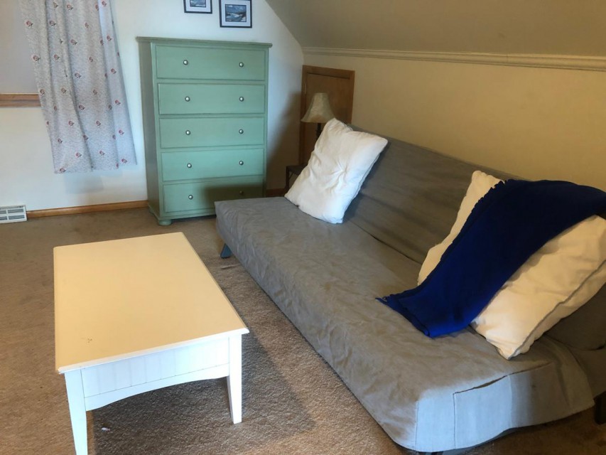Double futon in loft bedroom