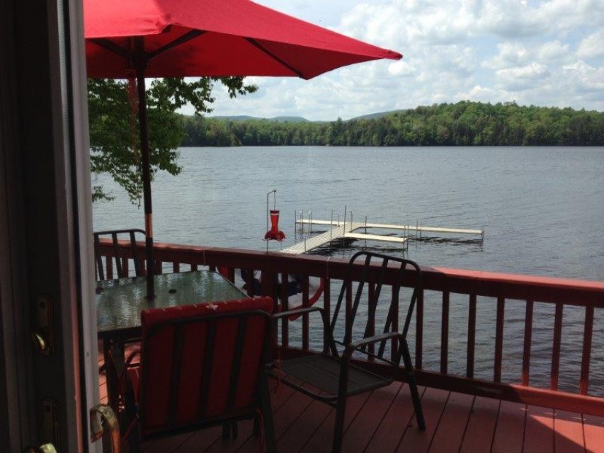 Relax on the deck as you watch the fish jump!