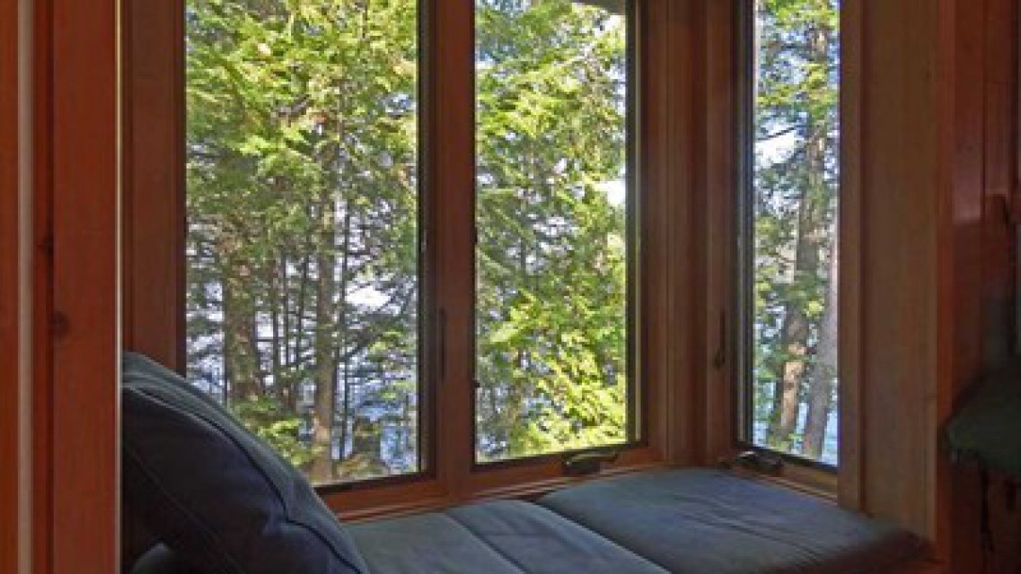 Bay window with lake view