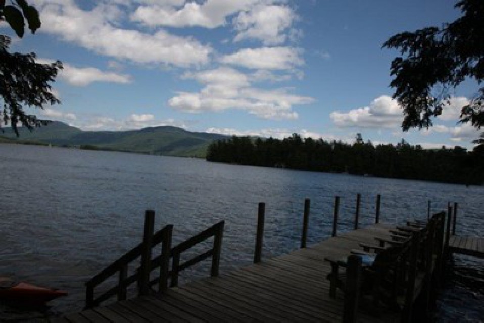 Walk outside to this view on our swim dock!