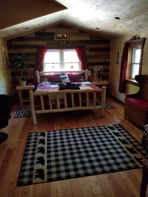 Master suite upstairs, King bed.