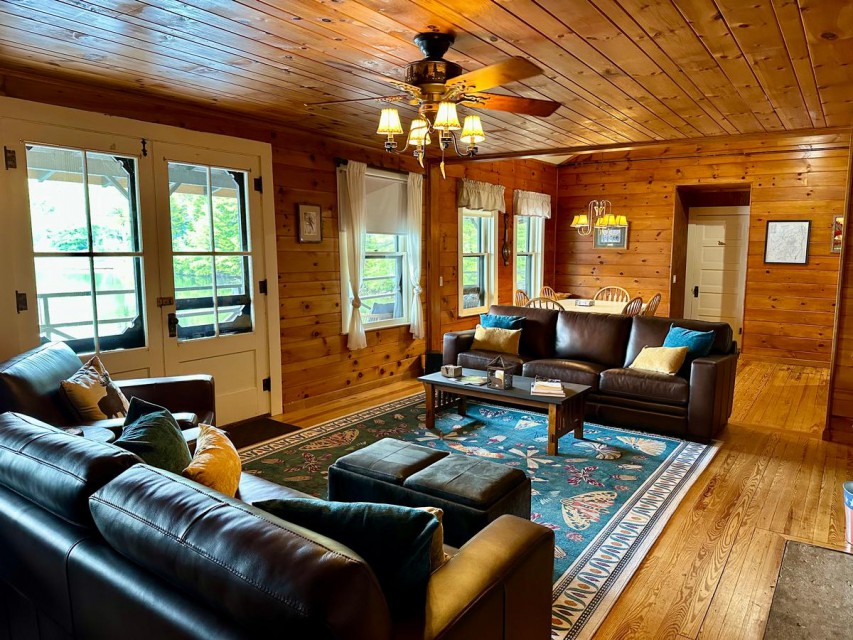 Living Rm Looking to Lake & Dining Area