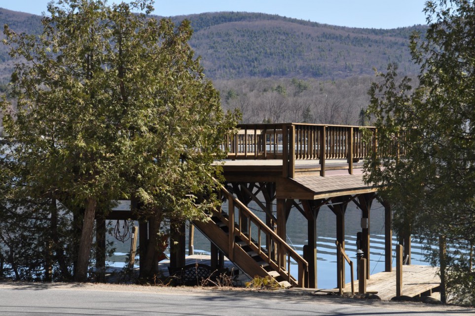 Excellent views from the upper deck on the dock.
