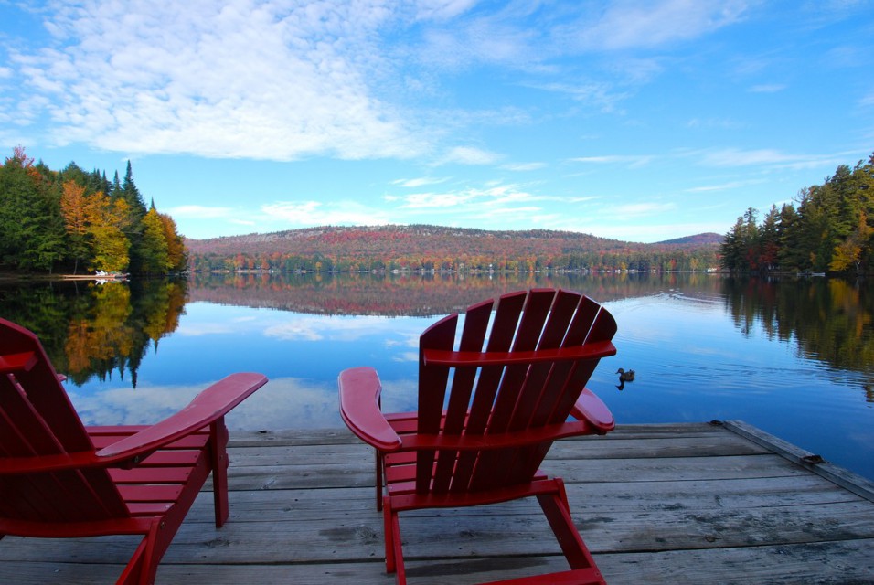 View of Bald Mountain from the dock