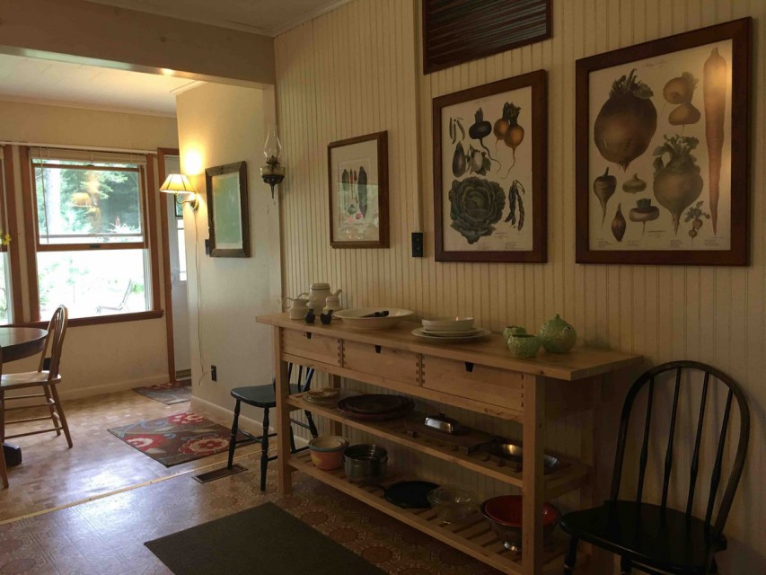 Kitchen as seen from living room doorway