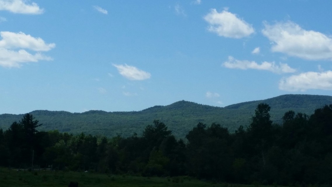 Southwest view of peaks