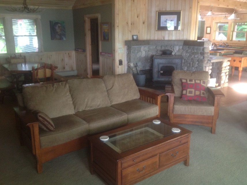 The open floor plan makes entertaining easy