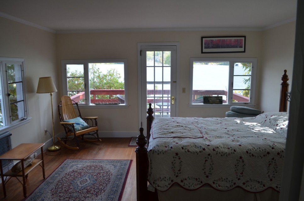 Master Bedroom with Deck over Water