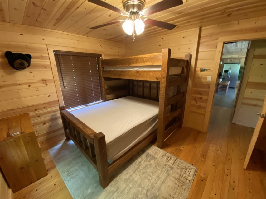 Twin over queen upstairs bunk room