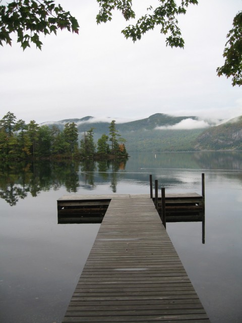 Looking West straight at the dock and views 