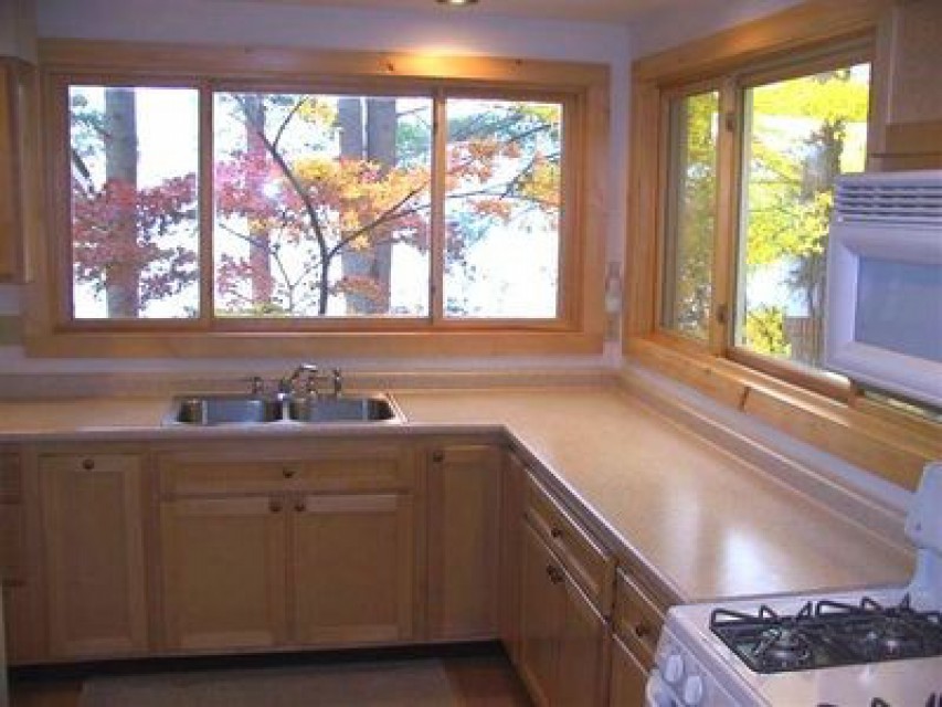Updated kitchen with views