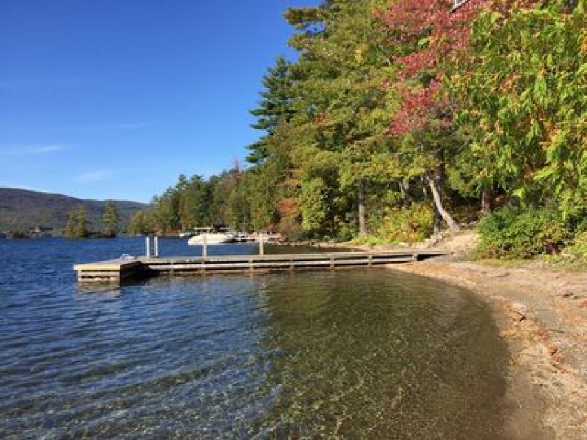 Looking north at the dock