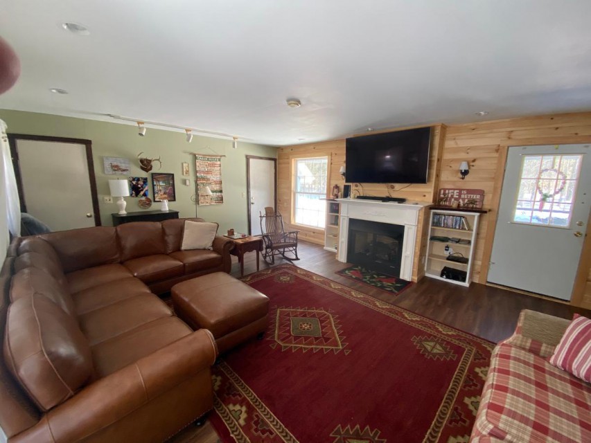 Living room with propane fireplace
