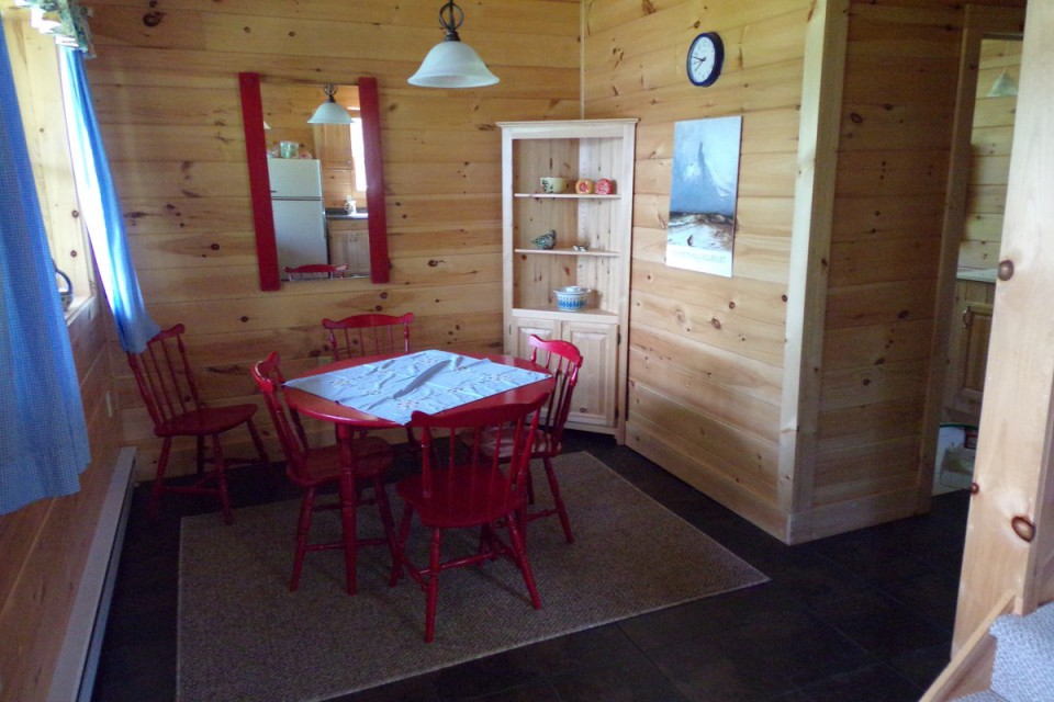 1st floor dining area, right hall to bathrm. & garage
