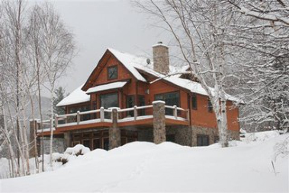 View of the house from northwest in winter
