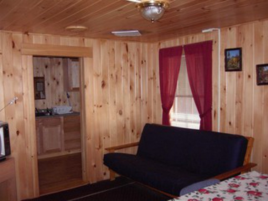 Inside is all done in pine
