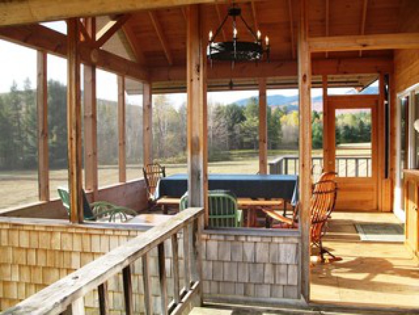 The screened in porch on the East Meadow
