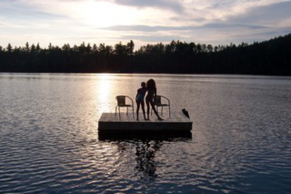 Sunset on the floating dock
