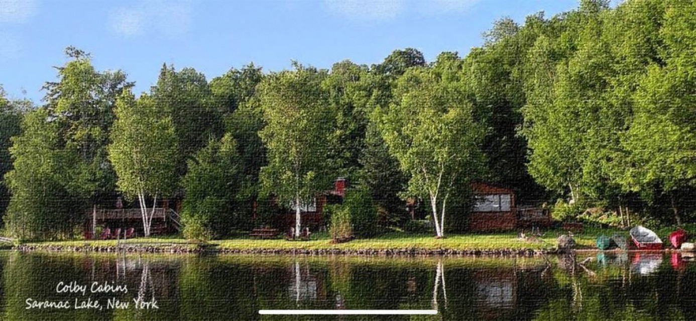 View of Cabins from Lake Colby 