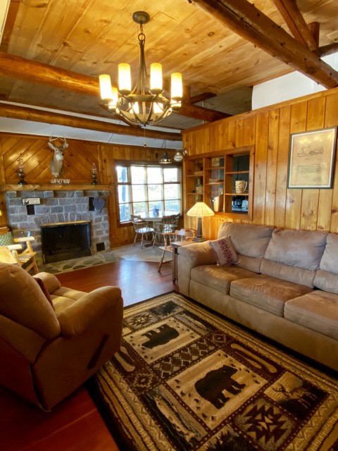 Living Room w/ Stunning Wood-Burning Fireplace